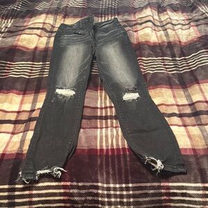 Buckle Billie Black Skinny Jeans with Distressed Details
